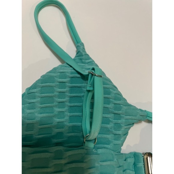 ZAFUL Cutout Bikini Set with Adjustable Straps Honeycomb Green NWT Size 4 - Picture 6 of 12